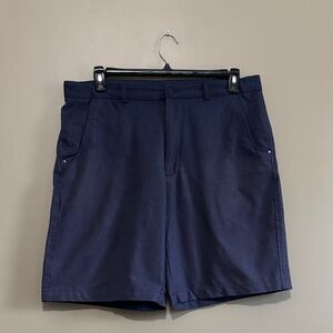 Bolle Men's Dark Blue Flat Front Shorts